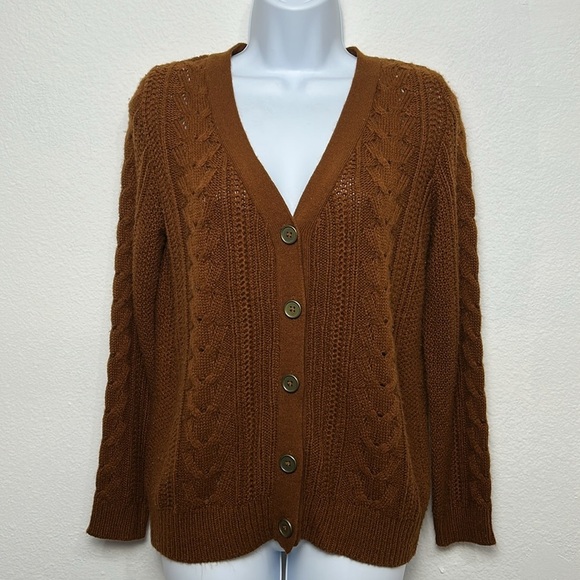 Forever 21 Cable Knit Button Front Cardigan - Picture 1 of 8